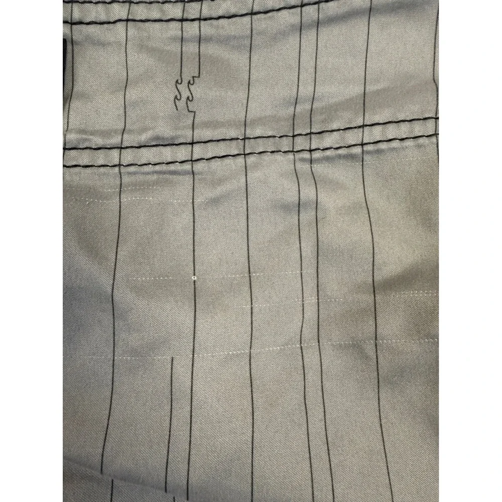 Billabong‎ Mens Grey Pinstripe Board Shorts Cargo Pocket Swim Trunks Size 38